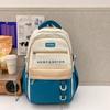 Women Large Capacity Backpack Student Schoolbag Girls Color Block Backpack