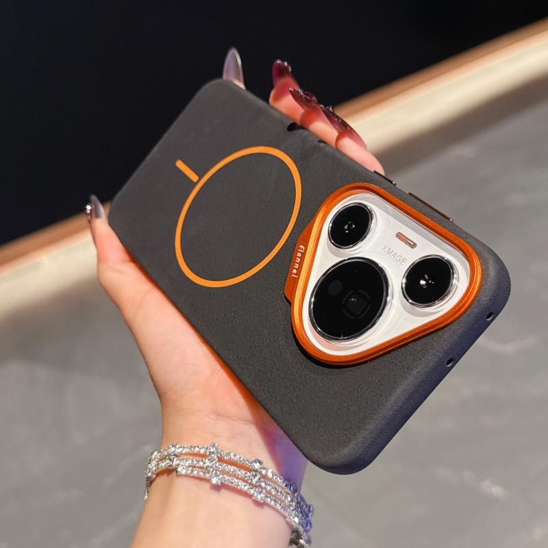 For Huawei Pura 70 Pro Ultra Case Elephant Skin Pattern Leather Soft and Smooth Touch Magsafe Microfiber Lining Inside Cover