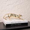 Abstract Metal Leopard Simulated Animal Ornaments Golden Leopard Cheetah Decorative Figurines Home Decoration Accessories