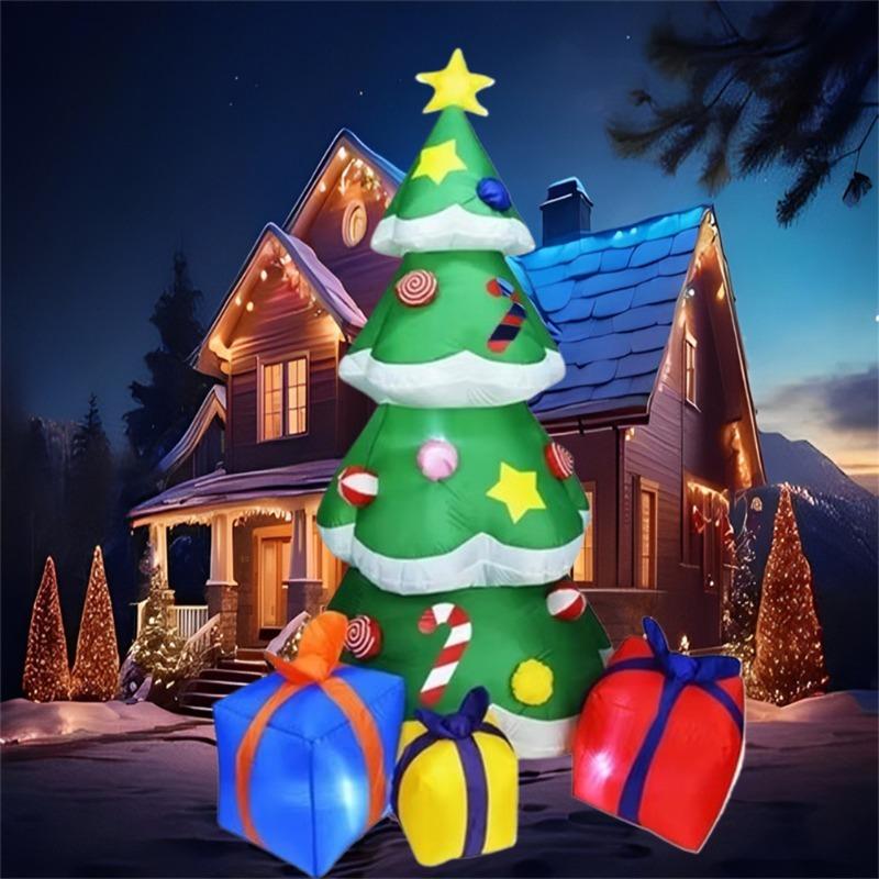 Inflatable Toy Christmas Gift Tree Christmas Inflatable Model Luminous Inflatable Model Christmas Atmosphere Decor Model