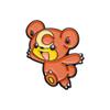 Cute Cartoon Animal Metal Badge Playful Moon Brown Bear Design Enamel Pin For Fashion Accessories
