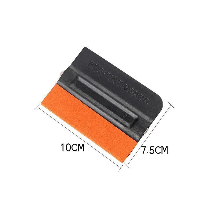 1Pc Carbon Fiber Film Magnetic Squeegee Vinyl Car Wrap Window Tint Magnet Scraper With Scratch-free Suede Felt Car Wrapping Tool