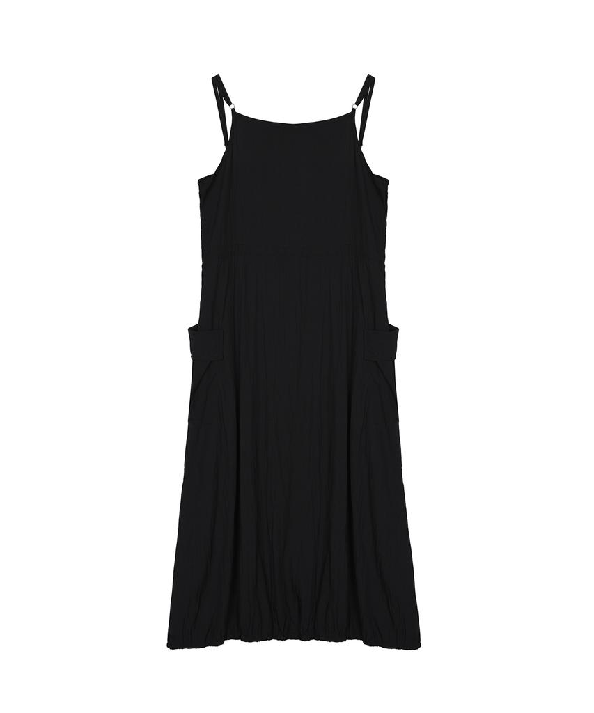 Nigaennikol String Cargo Detail Dress_Black