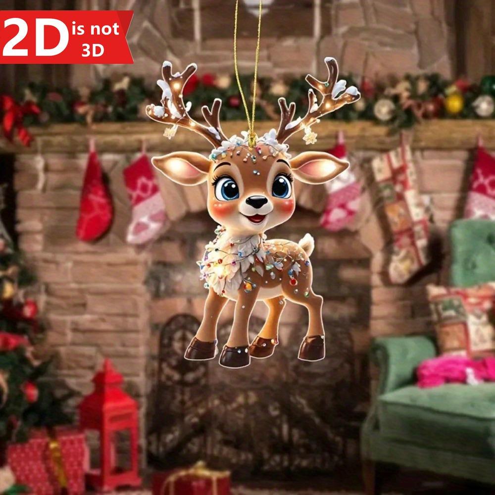 Reindeer with Christmas Lights - Versatile decor for cars & trees. Ideal for Halloween, Christmas, and Valentine's Day.