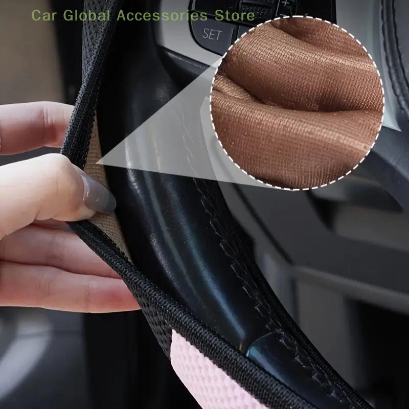 Cartoon Cat Ears Car Steering Wheel Cover Anti-slip Suitable For A Variety Of Models Sweat-absorbent Breathable Wear-resistant