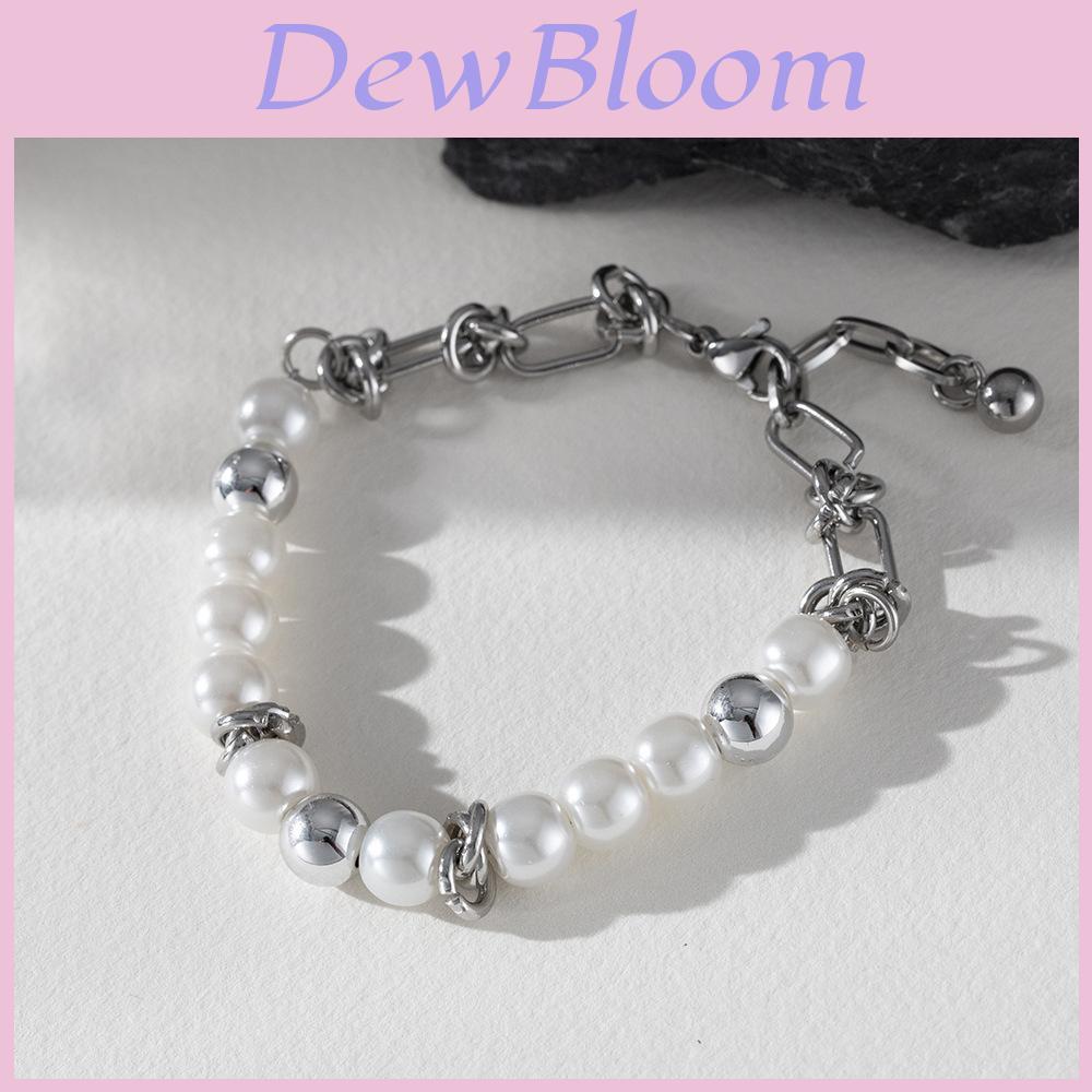 Minimalist Stainless Steel Pearlstyle Bracelet For Women And Men Gift Ideas