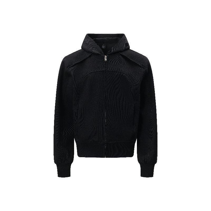 Unisex American Retro Heavyweight Wide Cardigan Hoodie Extra Large
