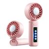 Unique Digital Display Foldable Handheld Fan with Ice Compress Function Dynamic Digital Display Screen Attractive Handheld Fan