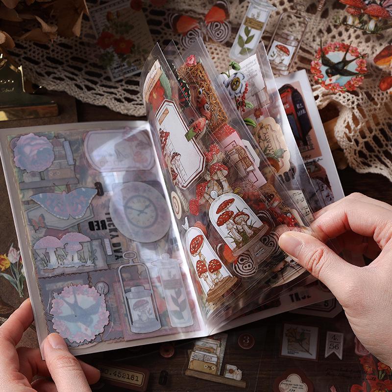 Infeel.Me Island Mountain Wind Series Sticker Book: DIY Journal Decoration - 4 Designs