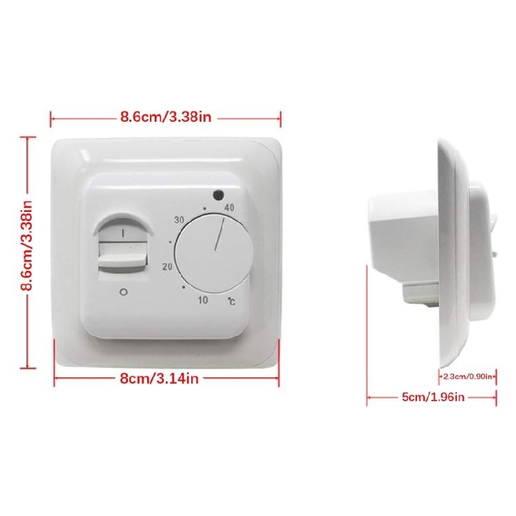 Wall Mounted Heating Controller 5 40℃ Temperature Ranges 16A Output For Electric Floor Systems With LED Display