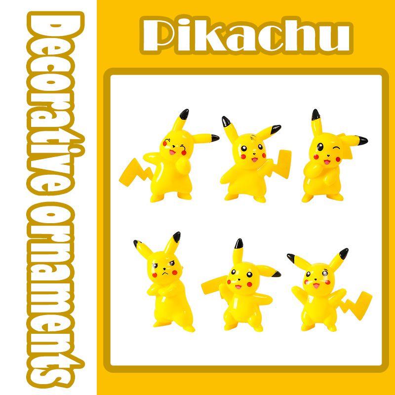 Adorable Pikachu Cartoon Anime Figure Model Doll Set Perfect For Cake Decoration And Gifts