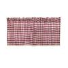 Kitchen Window Plaid Short Curtain Lace Valance Through Rod Drape Home Decor