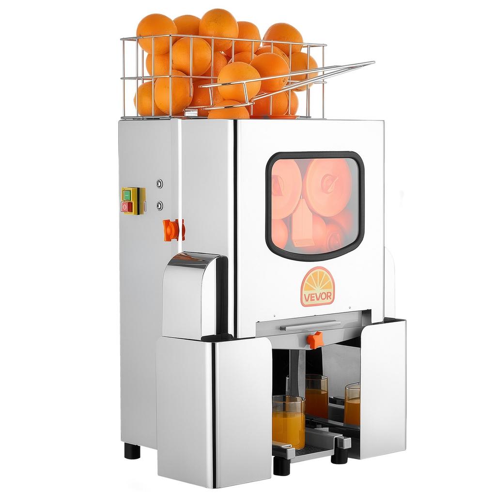 Commercial Orange Juicer Machine, 120W Electric Orange Juice Press, Stainless Steel Orange Squeezer for 20 per Minute, Lemon Citrus Pomegranates
