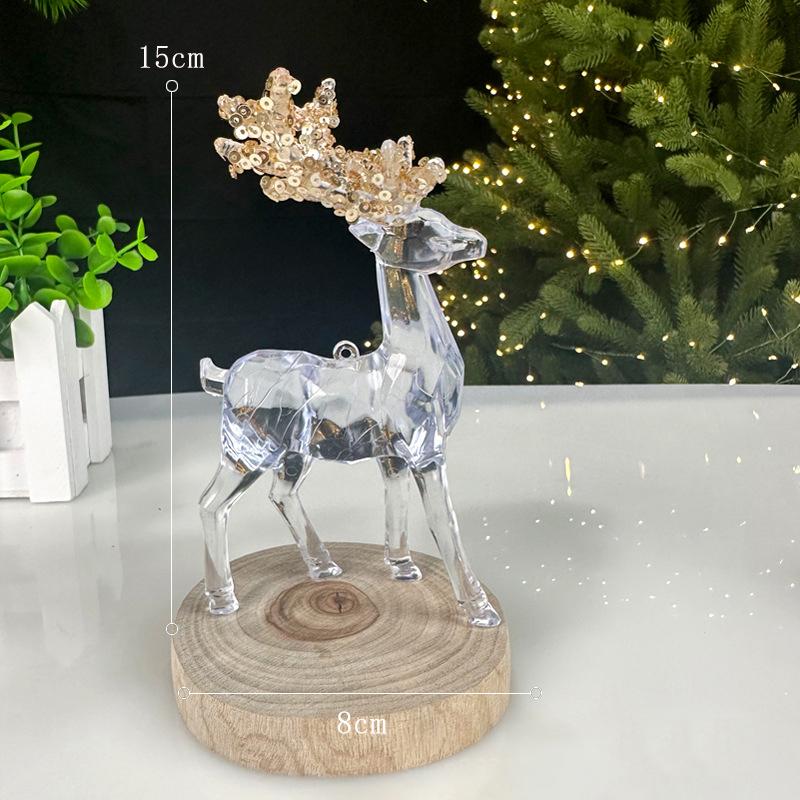 Christmas Decorations Sequined Acrylic Pendants Transparent Snowflake Pendants Christmas Tree Decorations Props