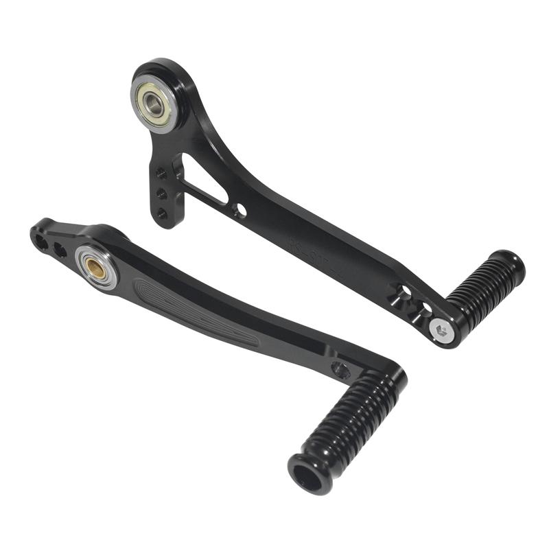 

Motorcycle CNC Adjustable Dual Bearings Shift or Brake Lever Shifter Pedal with Toe Pegs Kit For Aftermarket Rearsets Rear Set чёрный