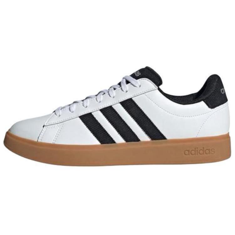 Adidas Grand Court 2.0 Comfortable Versatile Low-Top Skate Shoes Men Sneakers White Black IH4804