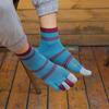 Men's Colorful Cotton Mid-Calf Five-Finger Toe Socks for All Seasons