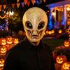 Masque d'Alien Respirant à Ventilation Intégrale pour Costume d'Halloween, Créature OVNI de Science-Fiction Personnage de Film d'Horreur Masque de Tête en Latex Cosplay