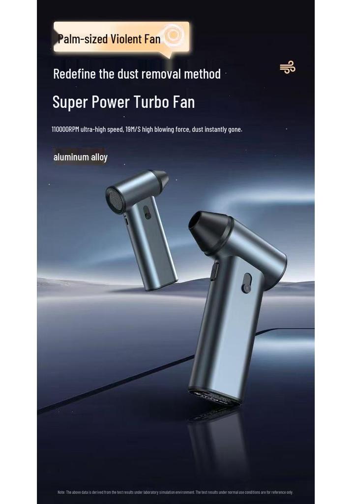 Rechargeable Wireless Handheld Turbine Fan Vacuum Cleaner with USB Brushless Motor