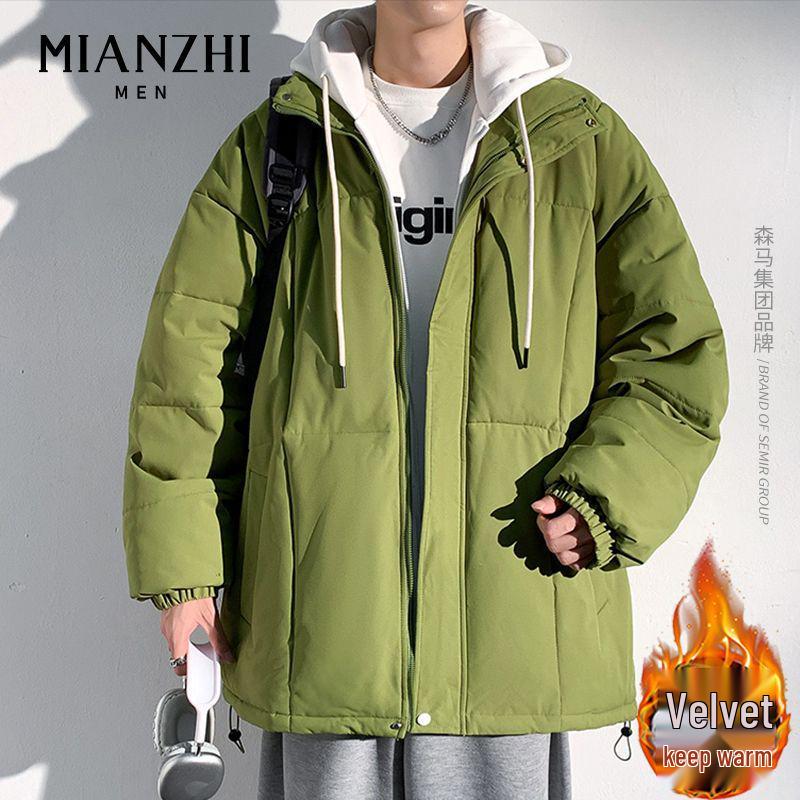 Men's Hooded Cotton Two-Piece Jacket for Spring/Autumn - Casual, Loose, Plus Size & Trendy