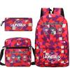 Animation Cartoon Grund- und Sekundarschüler Schultasche Kinderrucksack Freizeit Federmäppchen Umhängetasche Dreiteiliges Set