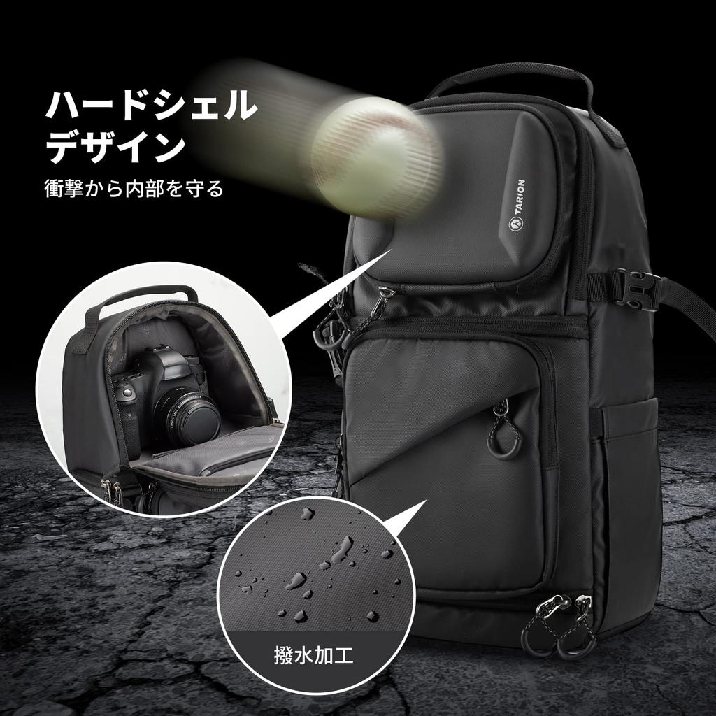 Bolso para Cámara TARION Bolso Bandolera Bolso para Dron Mochila Carcasa Dura Bolso de Hombro Repelente al Agua Acceso Lateral Apertura Completa Estuche para Cámara Bolso para Fotógrafo Para