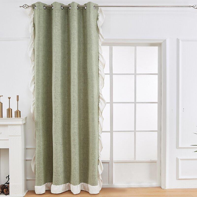 

1 панель шторы с люверсами для затемнения спальни шторы для окон защита конфиденциальности для столовой ванной комнаты гостиной украшения дома 1 Panel W132X160cm&Grommets светло-зеленый