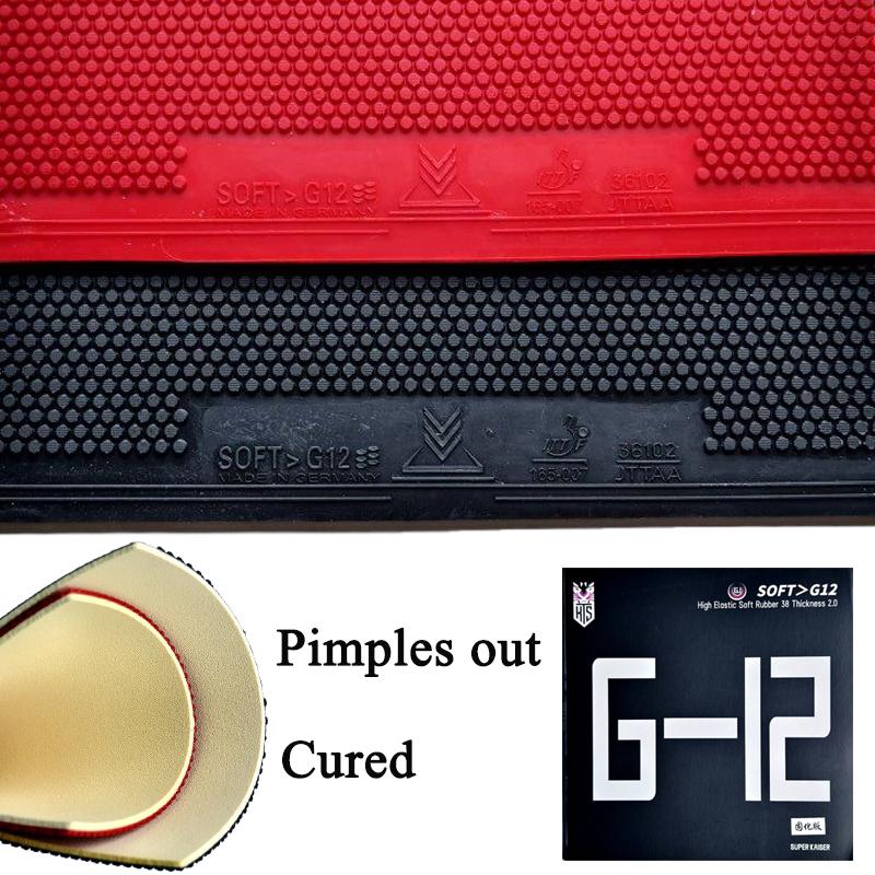 Short Pimples Out Table Tennis Rubber SUPER KAISER G-12 Cured OX/2.0mm Sponge Durable Ping Pong Rubber for Fast Attack Sinking