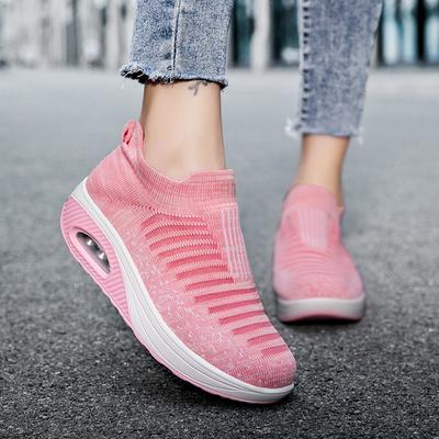 Women Sneakers Outdoor Thick Soled Anti Slip Summer Sports Breathable Mesh Lightweight Walking Vulcanized Shoes Hot Selling
