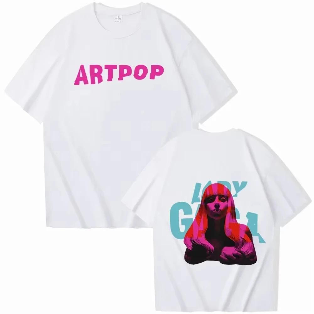 Lady Gaga The Fame T-shirt Man Women Harajuku O-neck Summer Casual Shirt 2026 Summer New Fashion Cotton Short-sleeved Top