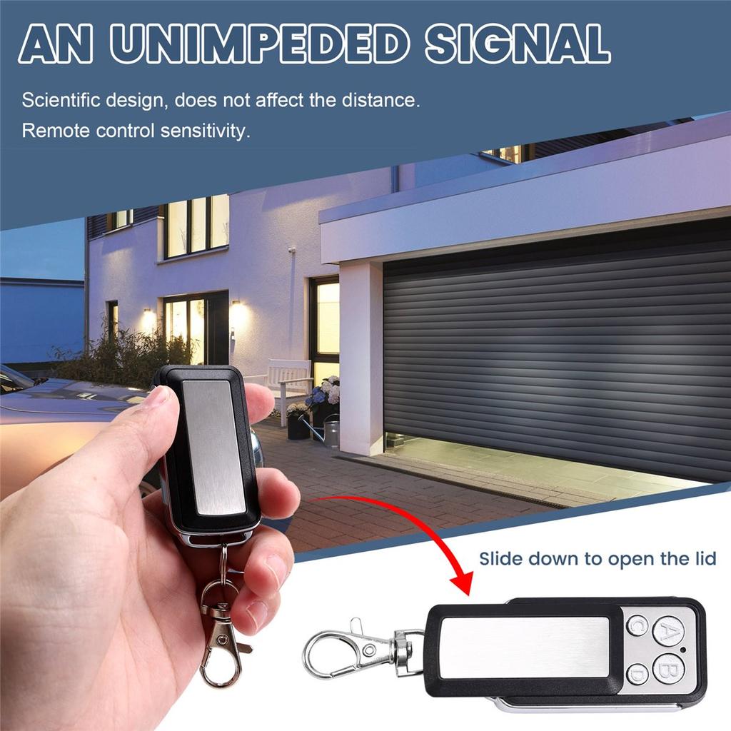 2025 New Garage Door Receiver 2CH 433MHz Remote Controller for Door Gate Fixed Learning Rolling Code Universal