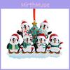 Charming Resin Penguin Family Christmas Ornaments Adorable Holiday Decorations Set