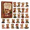 Interactive Holiday Games 2026 Dog Christmas Advent Calendar, 24-Day Acrylic Ornament Set with Mini Puppy Seasonal Party Supplies Figures,