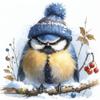 Winter Bird Printed Cross Stitch Kit 40x40cm DIY 11CT Embroidery Craft Set Decor