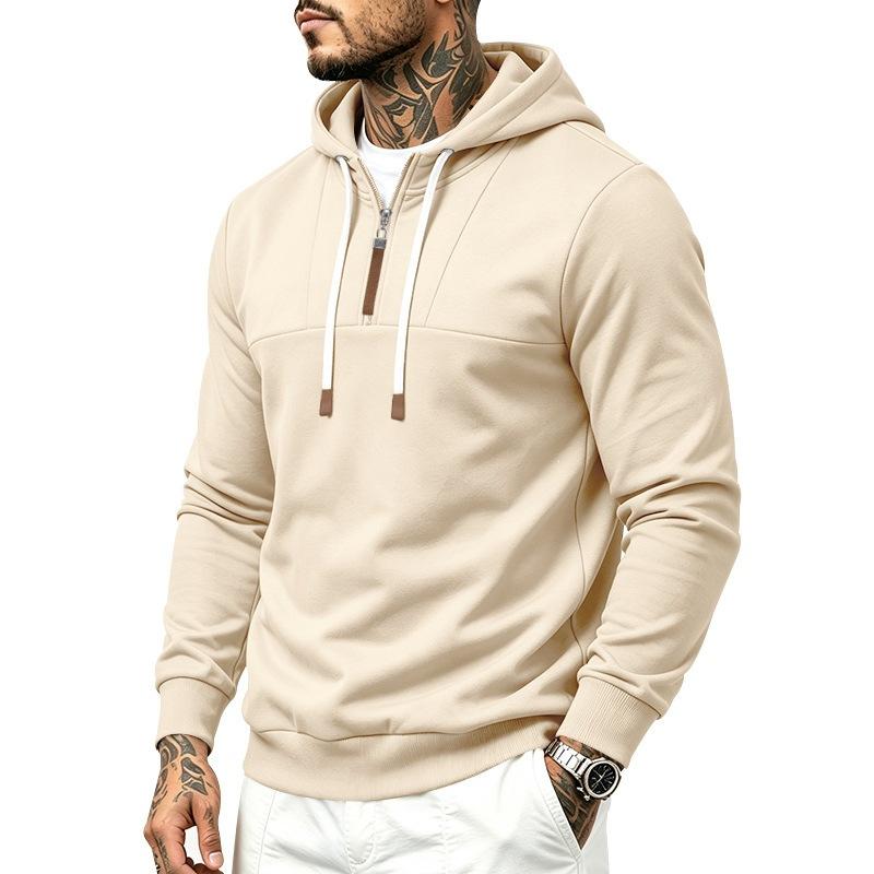 Heren S Half-ritssluiting Hoodie Sweatshirt Effen Kleur Casual Lange Mouwen Pullover