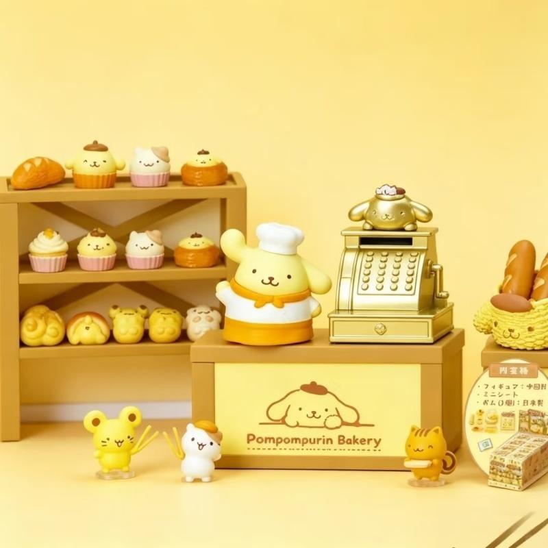 Re-Ment Pom Pom Purin Bakery Full Set Miniature Scene Toy Desk Display Decor Collectible Gift