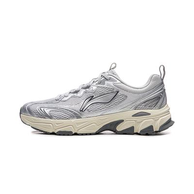 Li Ning Carefree V3 Cushioning Abrasion Resistant Breathable Low Top Running Shoes Men's Gray Silver ARXW023-6