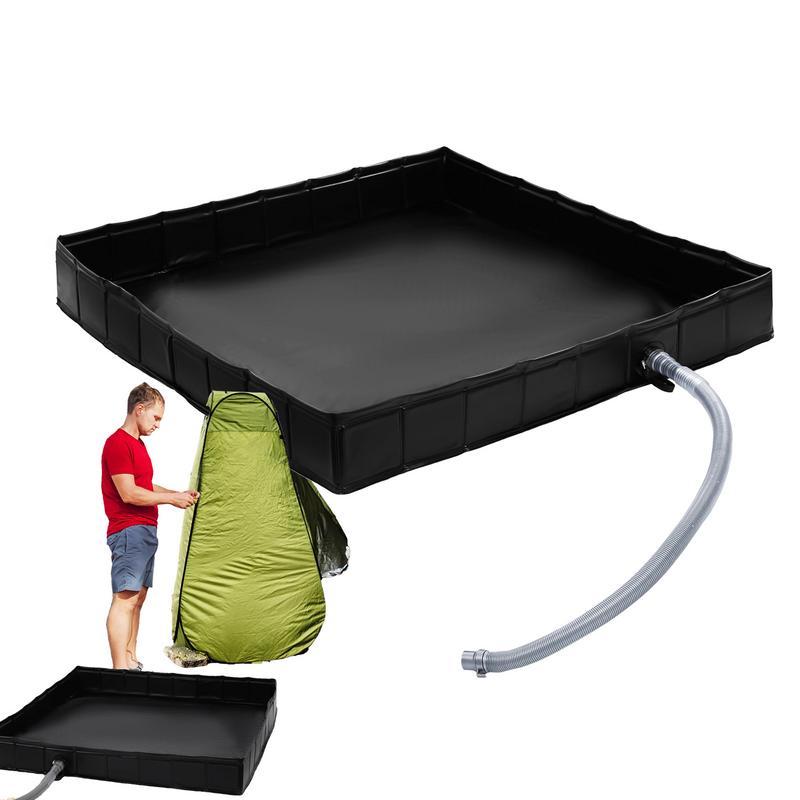 

Складной душевой поддон Уличная палатка Тент для кемпинга в автодоме Душевой поддон Портативный душевой поддон Складной душевой поддон для кемпинга путешествий чёрный