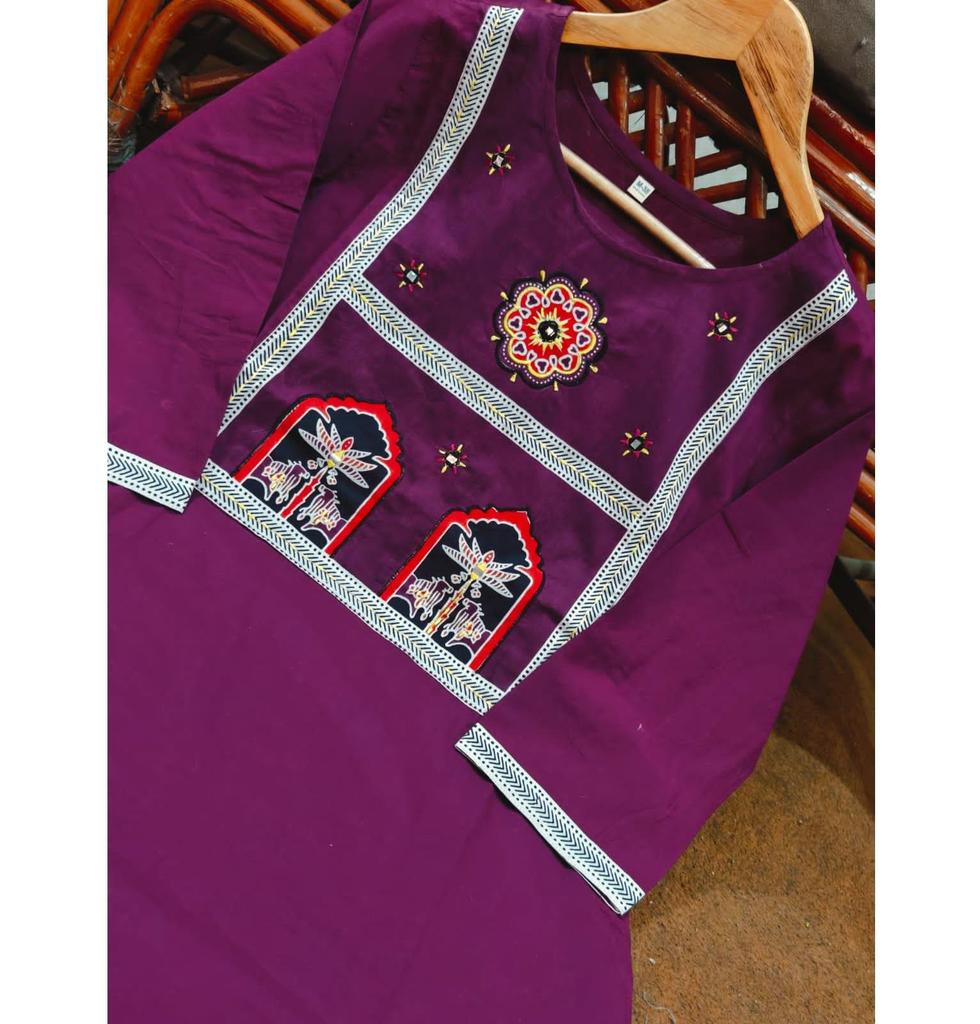 Indian Designer Cotton Kurta Pant Dupatta Set Women Bollywood Party Wear Top Tunic Kurti