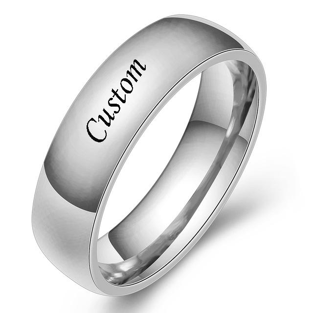 Custom Stainless Steel Wedding Couple Rings for Women Men Engagement Bands CZ Stone Puzzle Solitaire Party Ring Jewelry Gift