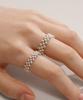 47Bag 925 Silver Silver Ball Lace Ring Tessa
