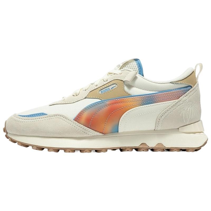 

Puma Rider Fv Gradient Flames Fabric Comfortable Sports Low-Top Lifestyle Shoes Unisex sneaker White Blue 394973-01 35.5