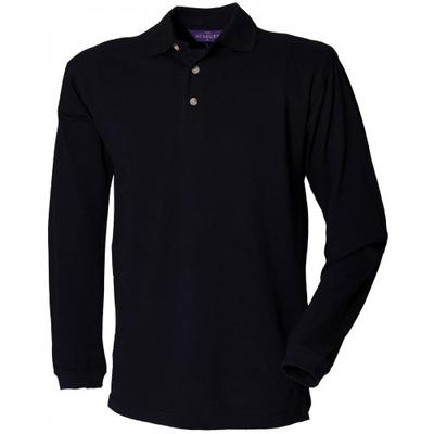 Mens Pique Long-Sleeved Polo Shirt