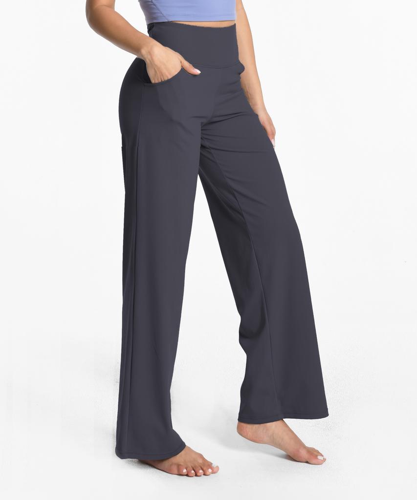 BUBBLELIME High-Waisted Wide Pants For Tall Women Long Legs Pocket Straight Pants C14 (A Type)