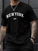 Mens casual printed short sleeved Tshirt regular round neck summer top durable and comfortable fabric