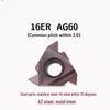 Haojiang AG60 CNC Threading Inserts Tool Holder for Internal/External Threads In Stainless Steel