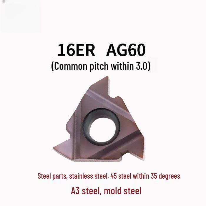 Haojiang AG60 CNC Threading Inserts Tool Holder for Internal/External Threads In Stainless Steel