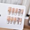 Handmade Medium-Length Cat Eye Press-On Nails with Rhinestones - Super Sparkly, Elegant, and Skin-Brightening 2025 Autumn/Winter Bestseller.