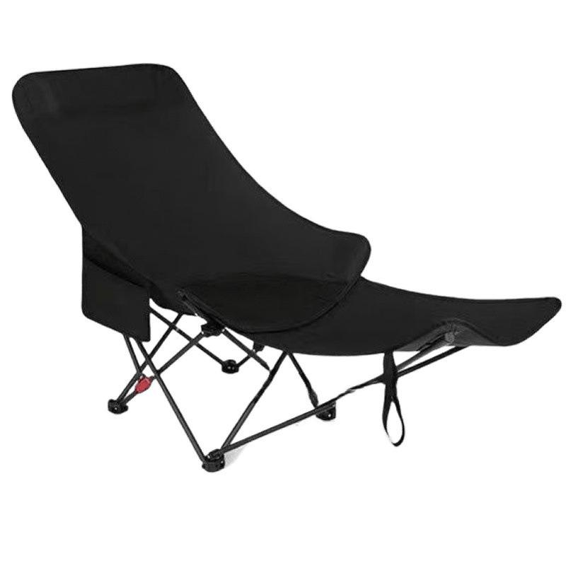 Adjustable Outdoor Folding Moon Chair with Footrest - Perfect for Camping, Balcony Lounging, and Home Leisure.