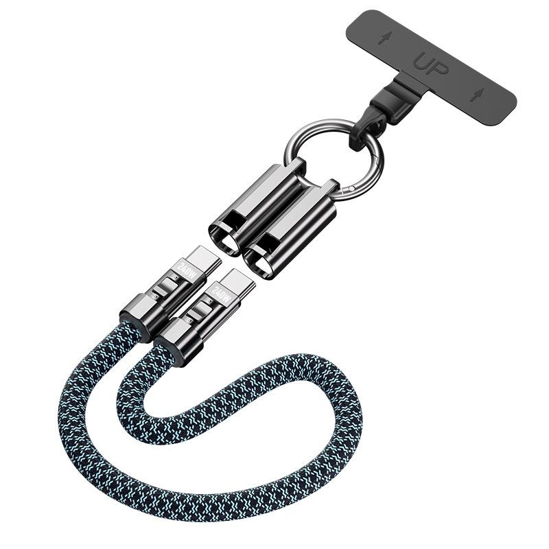 Factory Direct  240W Phone Lanyard Cable Wrist Strap USBC Type C To C PD240W 5A Fast Charging & 480mbps Data Transfer Cable 30cm